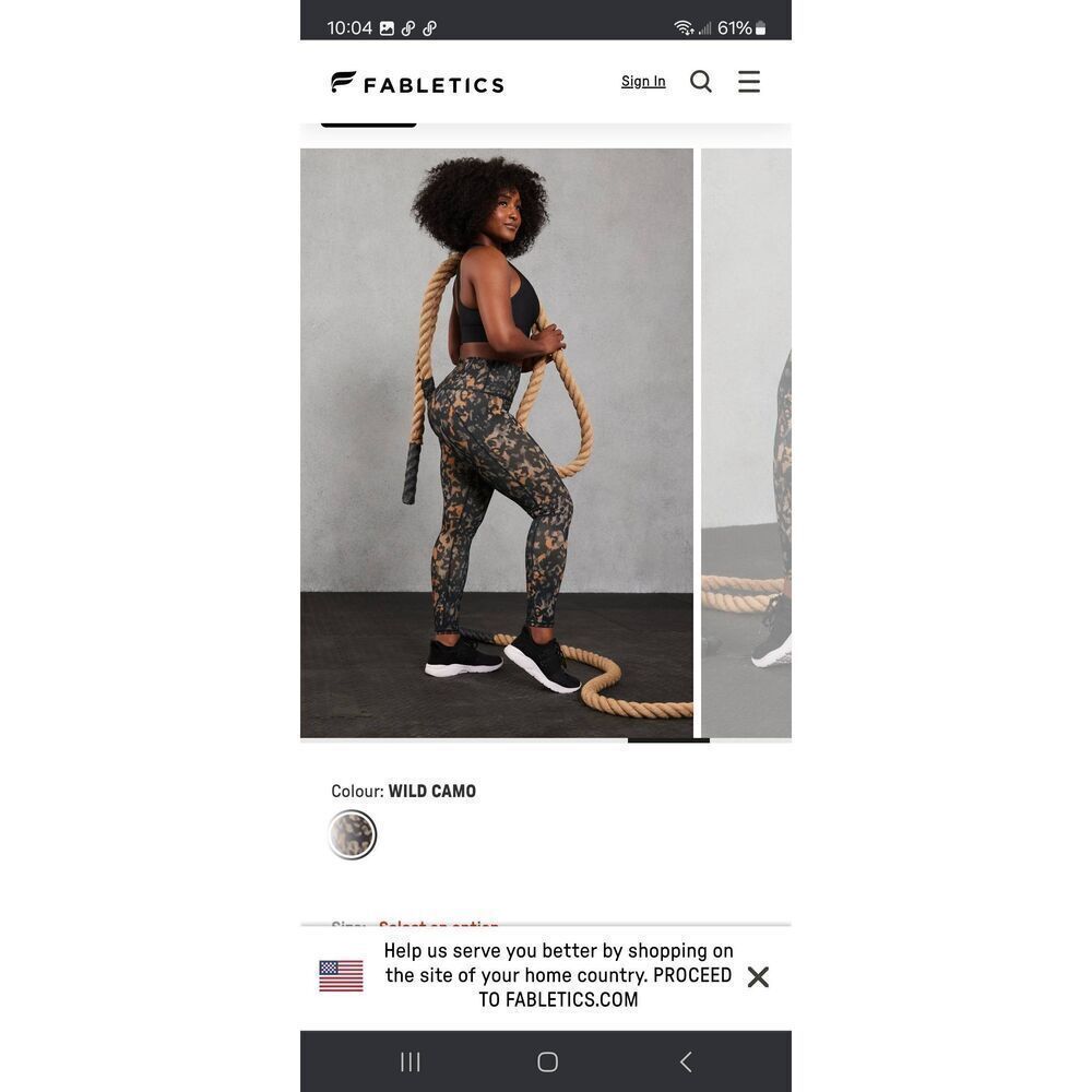 Fabletics Wild Camo High-Waisted Leggings